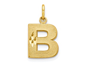 10k Yellow Gold initial B Charm