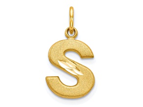 10k Yellow Gold initial S Charm