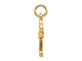 10k Yellow Gold Solid Key Charm