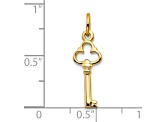 10k Yellow Gold Solid Key Charm