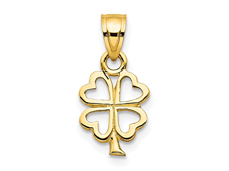 10k Gold Four-Leaf Clover Pendant Necklace