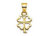 10k Yellow Gold Four Leaf Clover Charm