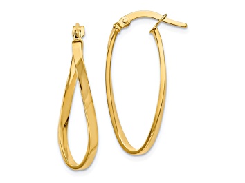 Picture of 10k Yellow Gold Twist Hoop Earrings