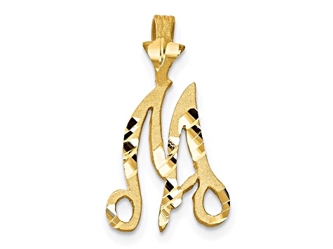10k Yellow Gold initial M Charm