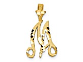 10k Yellow Gold initial M Charm