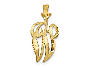 10k Yellow Gold initial W Charm