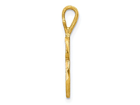 10k Yellow Gold initial W Charm