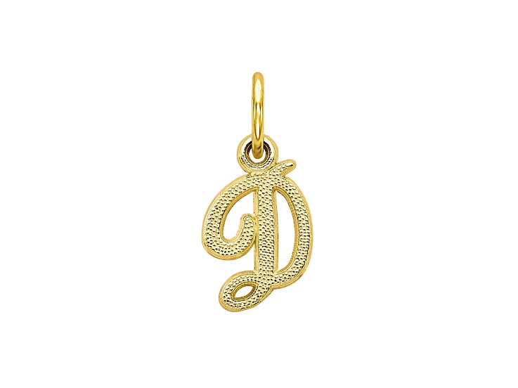 10k Yellow Gold initial D Charm