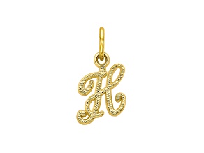 10k Yellow Gold initial H Charm