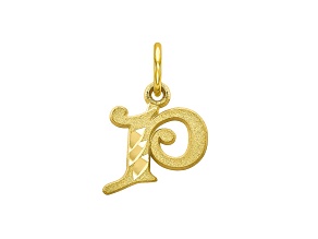 10k Yellow Gold initial P Charm