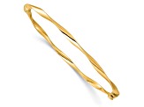 10k Yellow Gold Polished Hinged Bangle Bracelet