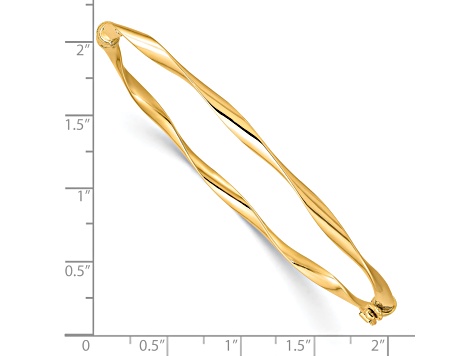 10k Yellow Gold Polished Hinged Bangle Bracelet