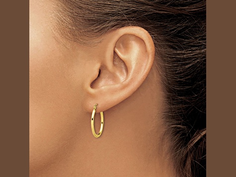 14K Gold Colored Lightweight Chunky Open Hoops | Gold Hoop Earrings for  Women - 50.0 Millimeters | Catch.com.au