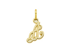 10k Yellow Gold initial A Charm