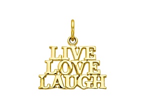 10k Yellow Gold Live Love Laugh Charm
