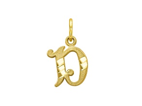 10k Yellow Gold initial D Charm