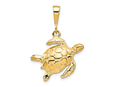 10k Yellow Gold Turtle Charm