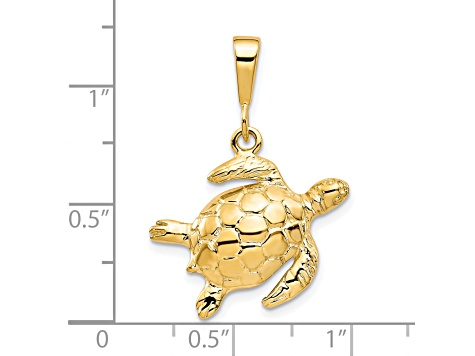 10k Yellow Gold Turtle Charm