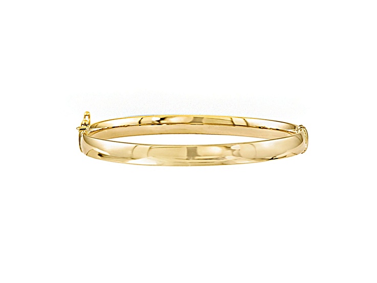 Plain Gold Hinged Bracelet, 14k Real Gold Bangle, Wide Gold Cuff, 6 mm  Hinged Bangle, Real Gold Bracelet