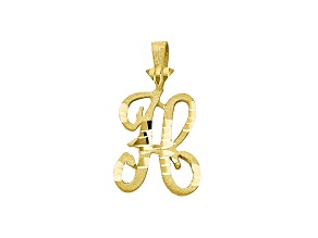 10k Yellow Gold initial H Charm