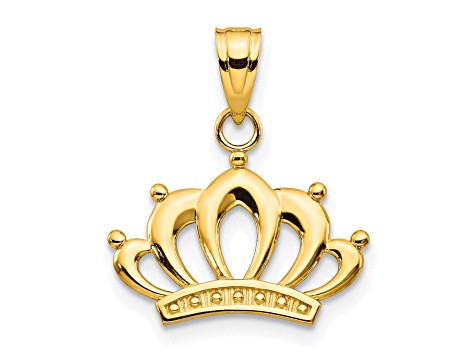 10k Yellow Gold Crown Charm