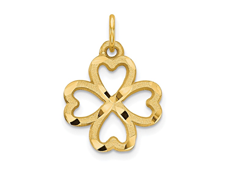 10k Yellow Gold Four-Leaf Clover Charm