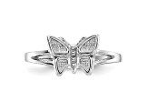 10k White Gold Butterfly Ring