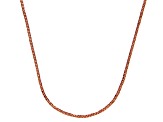 14k Rose Gold Square Spiga Link Chain Necklace 16 inch 1mm