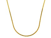 14k Yellow Gold Diamond Cut Square Spiga Chain Necklace 18 inch 1mm