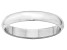 14k White Gold 4mm Half-Round Band Ring