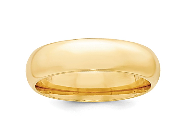 14k Yellow Gold 6mm Comfort-Fit Band