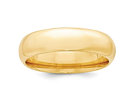 14k Yellow Gold 6mm Comfort-Fit Band
