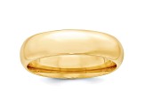 14k Yellow Gold 6mm Comfort-Fit Band