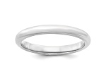14k White Gold 3mm Comfort-Fit Band Ring