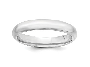14k White Gold 4mm Comfort-Fit Band Ring