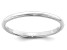 14k White Gold 2mm Half-Round Band Ring