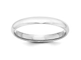 14k White Gold 3mm Half-Round Band Ring