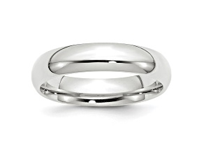 14k White Gold 5mm Comfort-Fit Band Ring