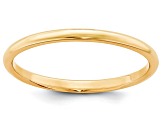 14k Yellow Gold 2mm Half-Round Wedding Band