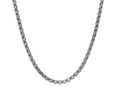 14k White Gold Hollow Box Link Chain Necklace 22 inch