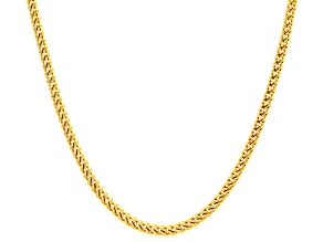 14k White Gold Hollow Franco Link Chain Necklace 20 inch