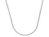 14k White Gold Diamond Cut Square Spiga Chain Necklace 24 inch