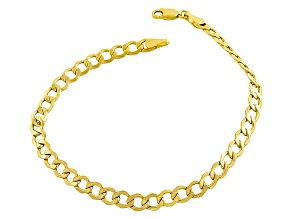10k Yellow Gold Hollow 5.5mm Curb Link Bracelet 8.5 inch