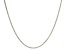 14k White Gold Curb Link Chain Necklace 16 inch 2mm