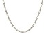 14k White Gold Figaro Link Chain Necklace 18 inch 3mm
