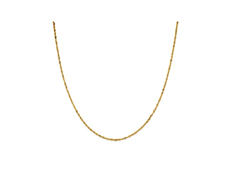 14k Yellow Gold Singapore Link Chain Necklace 18 inch 2mm