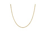 14k Yellow Gold Singapore Link Chain Necklace 18 inch 2mm