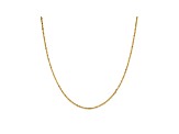 14k Yellow Gold Singapore Link Chain Necklace 24 inch 2mm