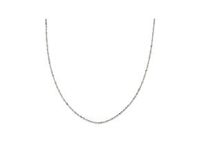 14k White Gold Singapore Link Chain Necklace 18 inch 2mm