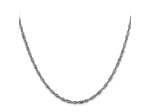 14k White Gold Singapore Link Chain Necklace 20 inch 2mm